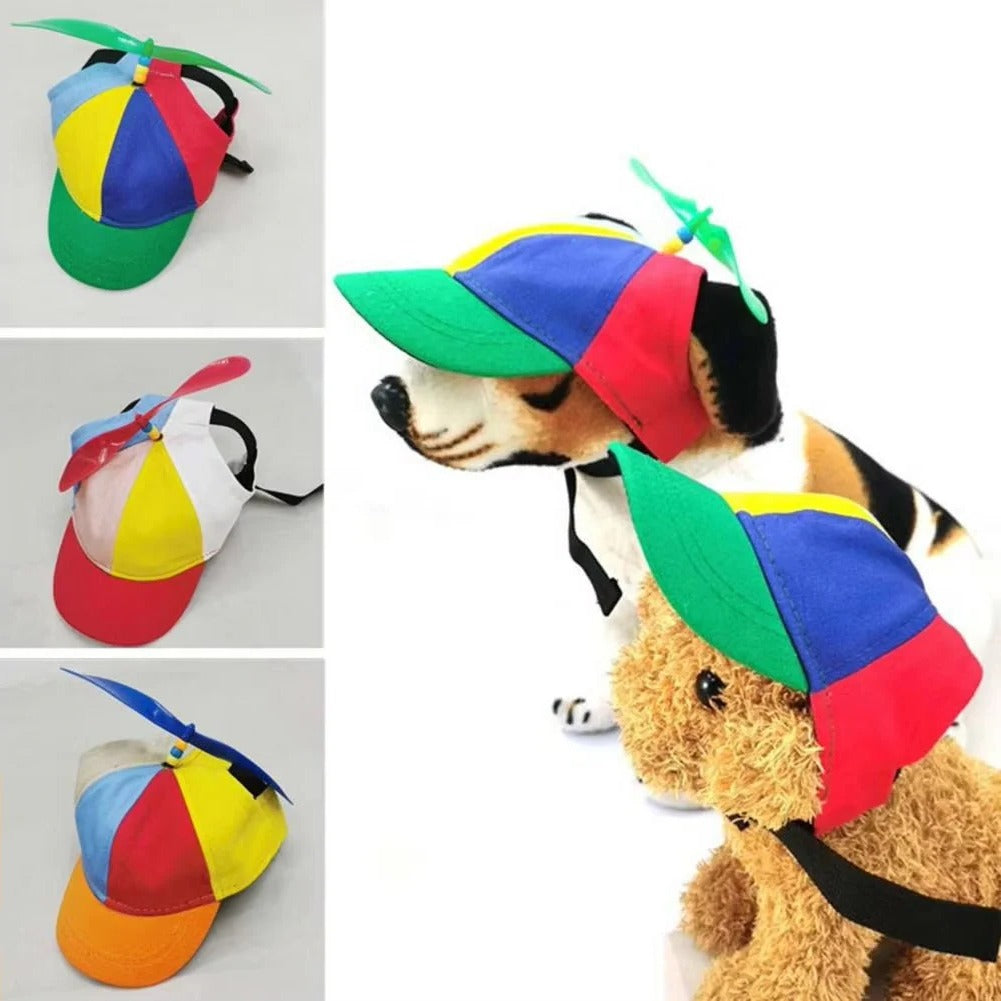 Pet Cap with Adjustable Fit and Fun Propeller
