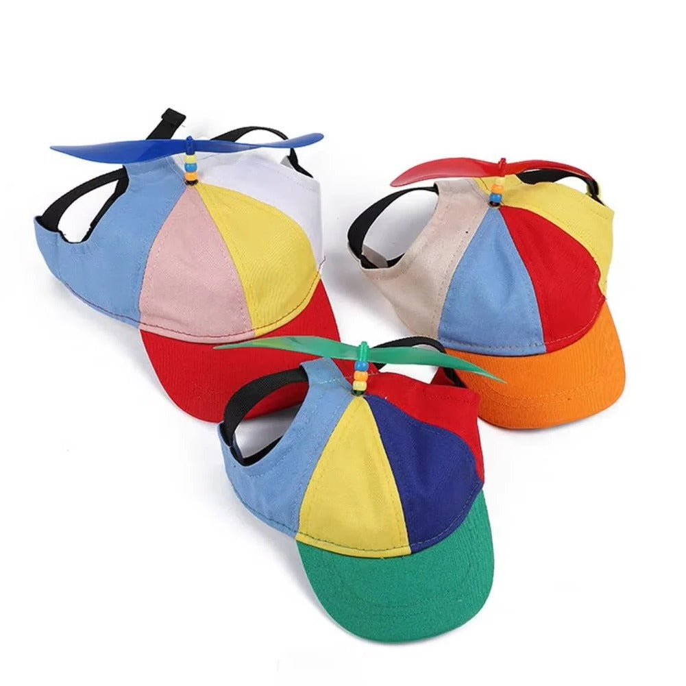 Pet Cap with Adjustable Fit and Fun Propeller