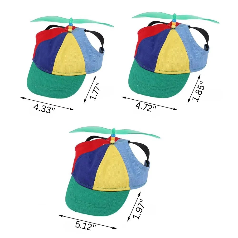 Pet Cap with Adjustable Fit and Fun Propeller