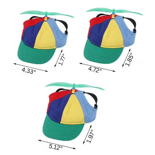 Pet Cap with Adjustable Fit and Fun Propeller