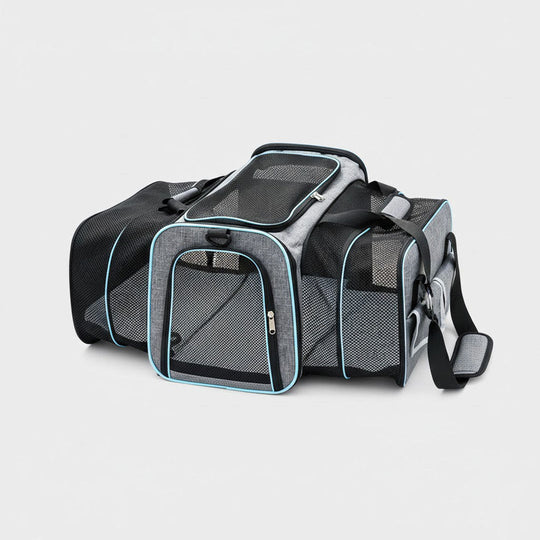 Pet Carrier with Foldable Design and Secure Travel
