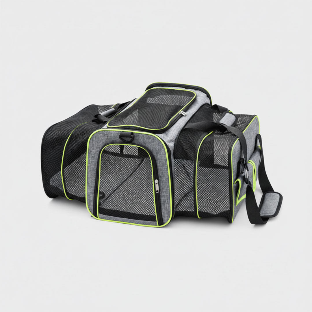 Pet Carrier with Foldable Design and Secure Travel