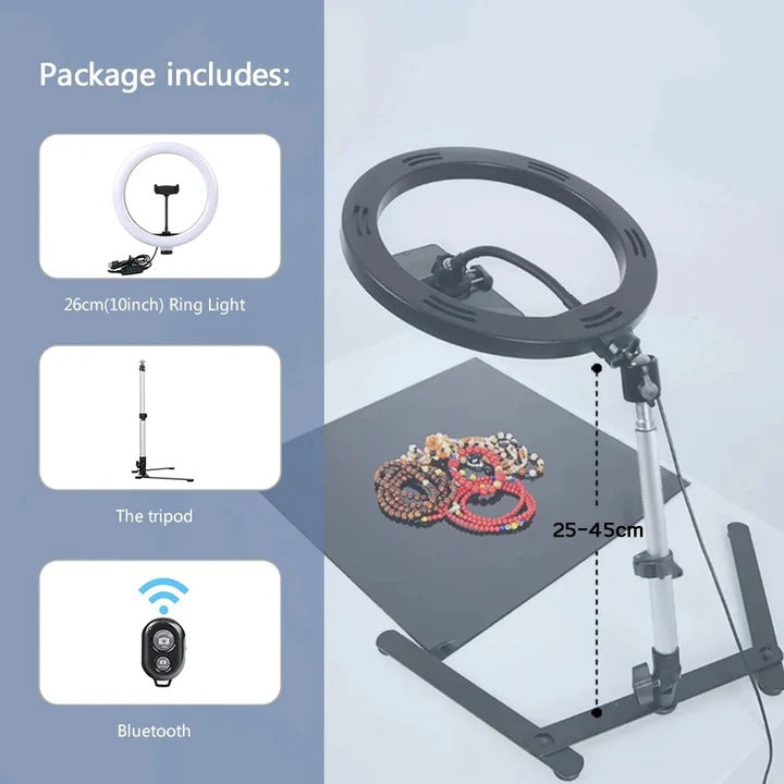 Photography Kit with LED Ring Light and Tripod
