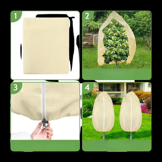 Plant Cover with Zipper and Drawstring