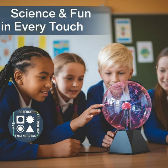 Plasma Globe Lamp with Touch Activation and Decorative Design