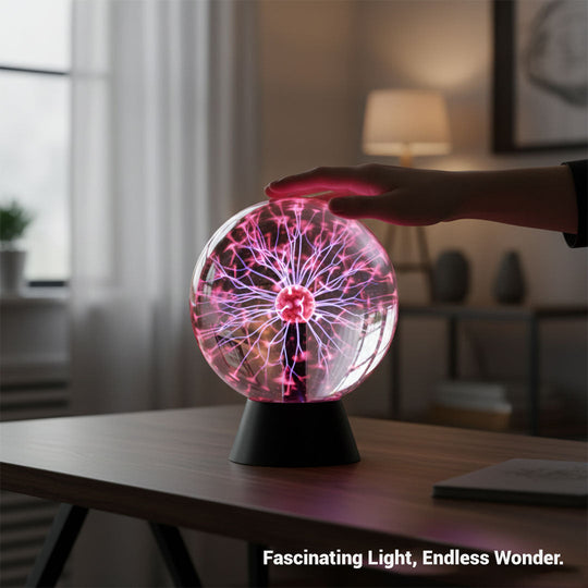 Plasma Globe Lamp with Touch Activation and Decorative Design