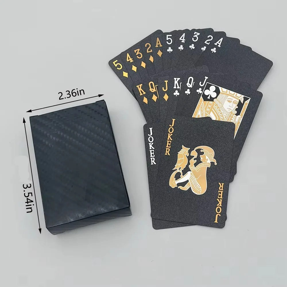 Playing Card Deck with Black and Gold Design