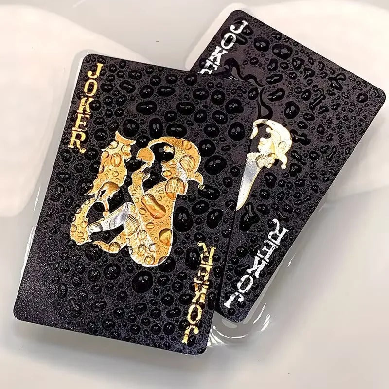 Playing Card Deck with Black and Gold Design