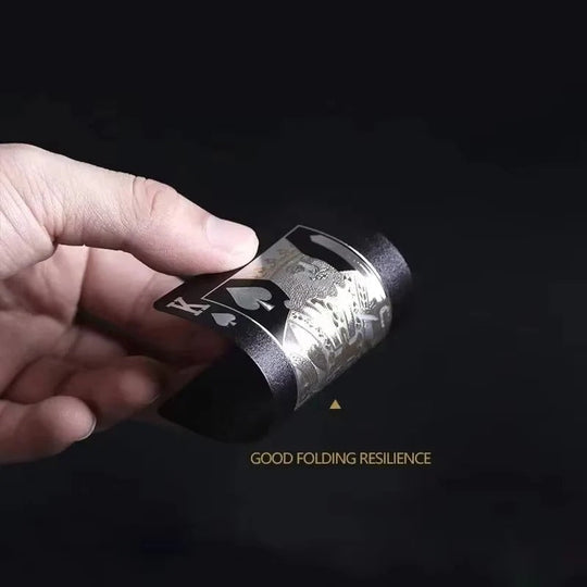 Playing Card Deck with Black and Gold Design