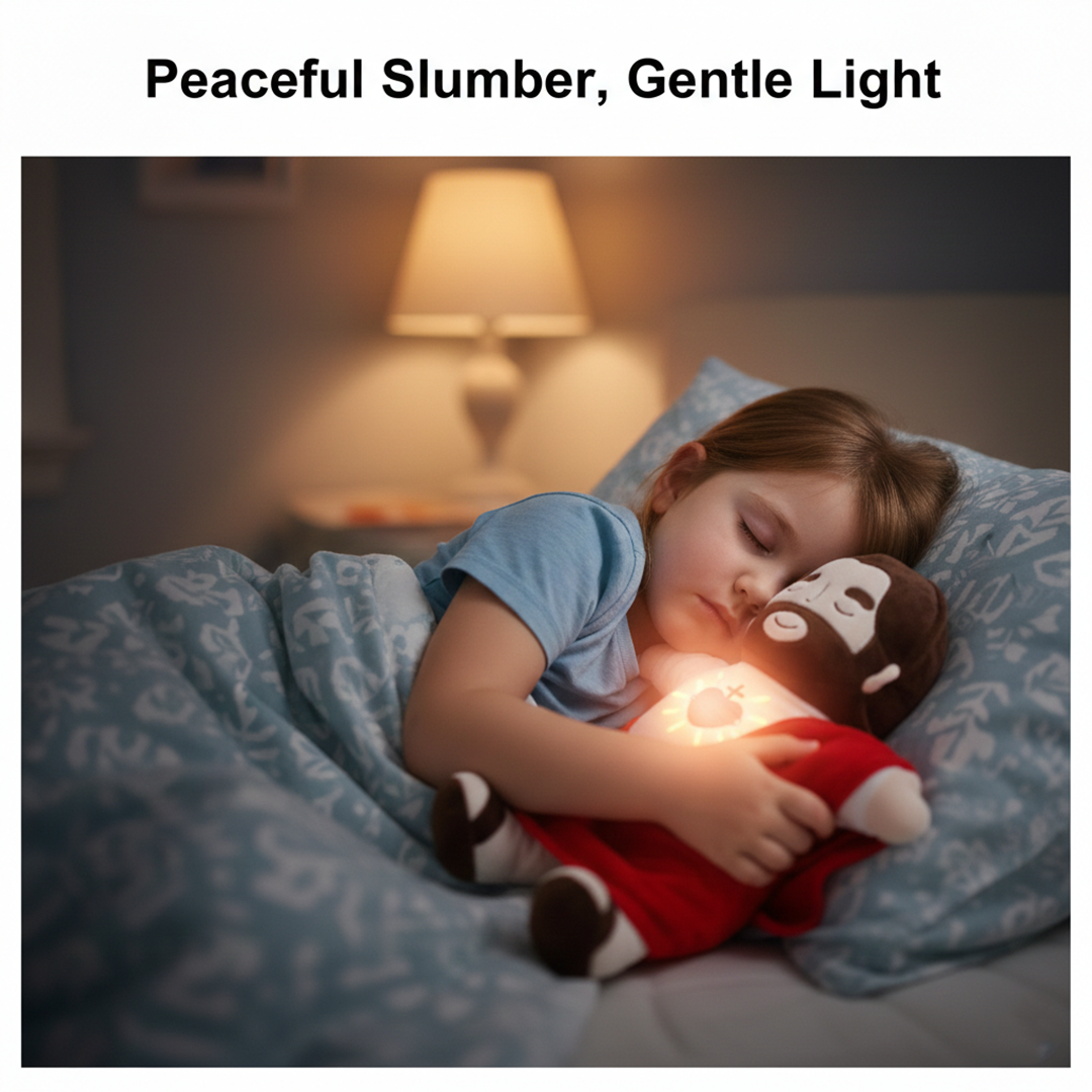 Plush Jesus Toy with Breathing Action and Light Option