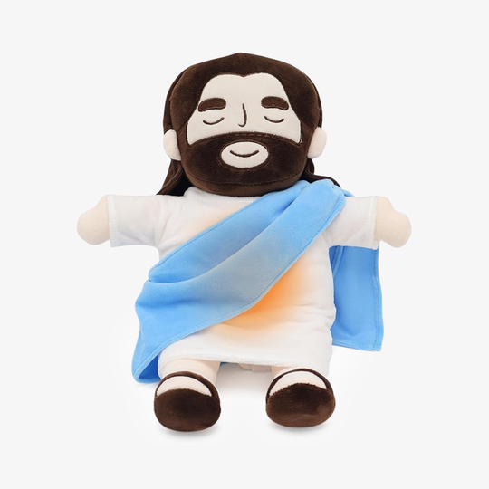 Plush Jesus Toy with Breathing Action and Light Option