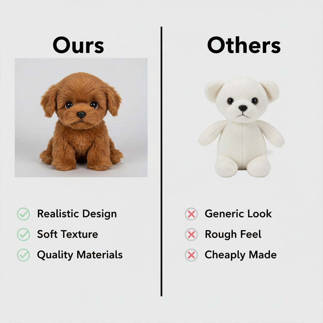 Plush Puppy Toy with Realistic Design and Soft Fur