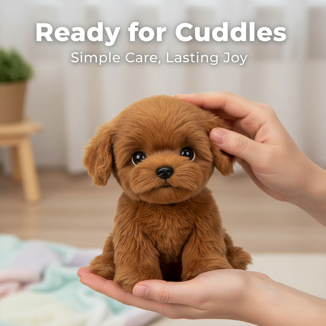 Plush Puppy Toy with Realistic Design and Soft Fur