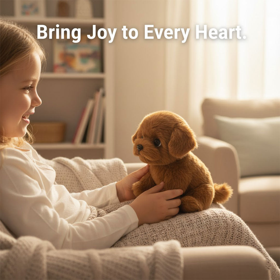 Plush Puppy Toy with Realistic Design and Soft Fur