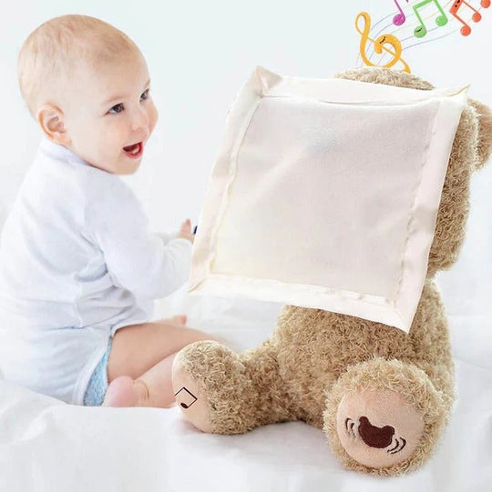 Plush Toy with Peek-a-Boo Function and Soft Fur