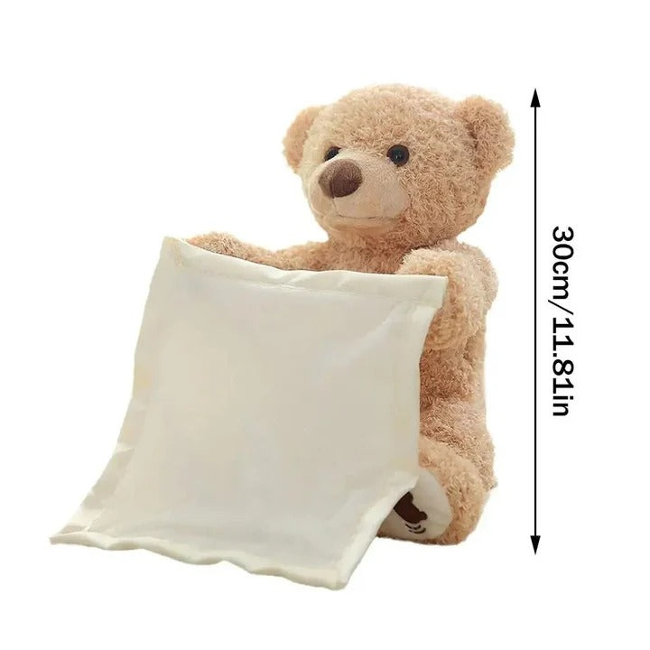 Plush Toy with Peek-a-Boo Function and Soft Fur