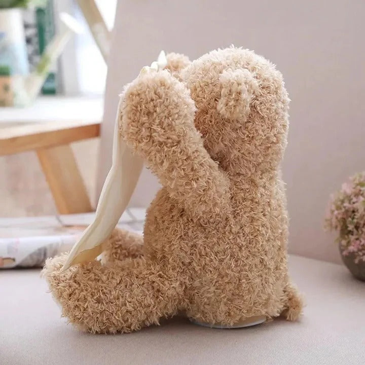 Plush Toy with Peek-a-Boo Function and Soft Fur