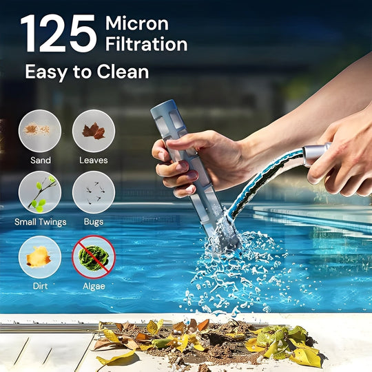 Pool Vacuum with Cordless Design and Handheld Convenience