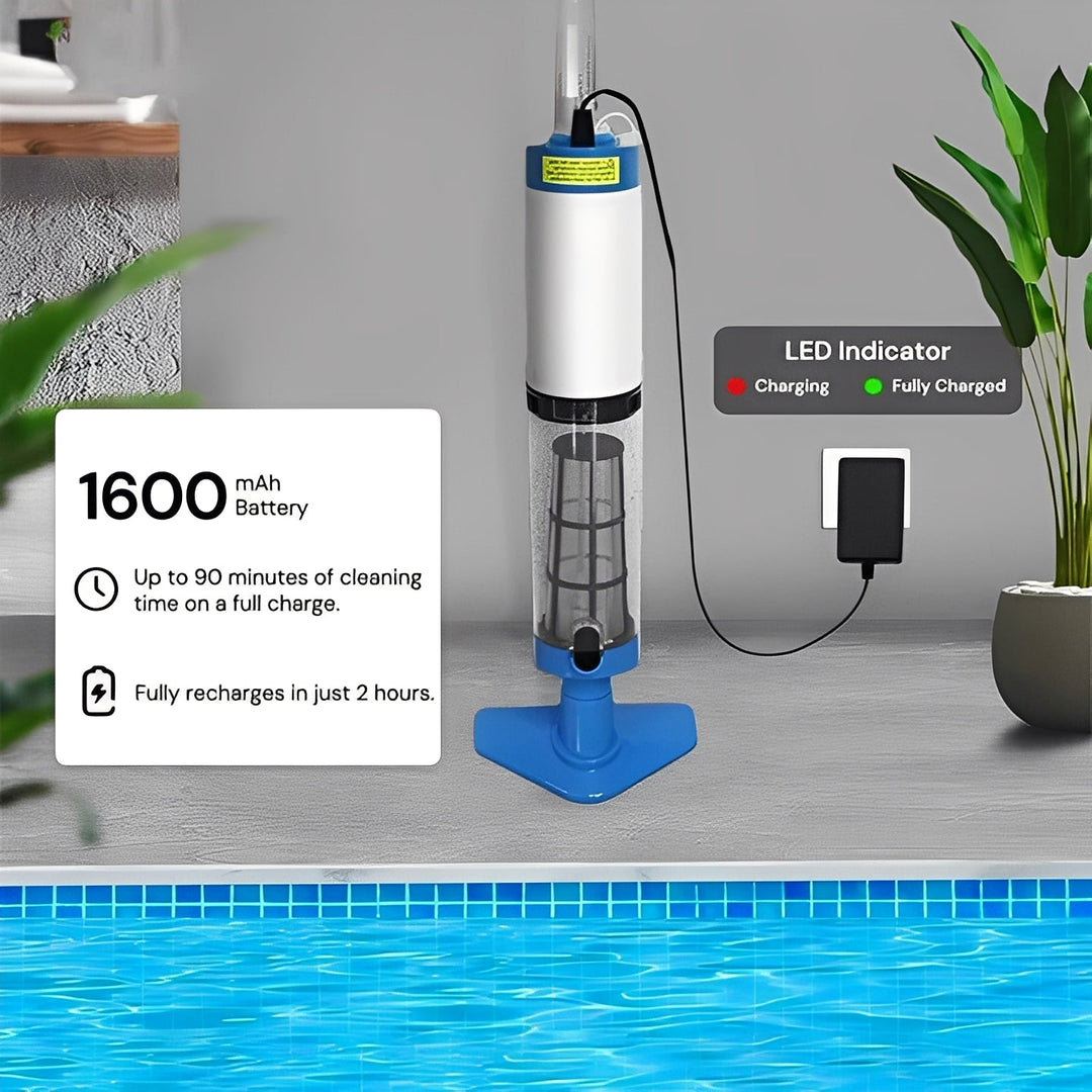 Pool Vacuum with Cordless Design and Handheld Convenience