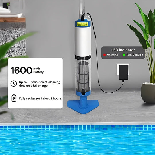 Pool Vacuum with Cordless Design and Handheld Convenience