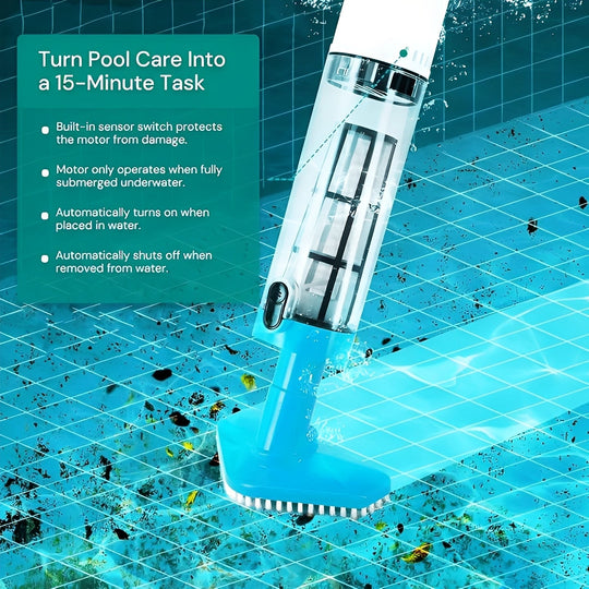 Pool Vacuum with Cordless Design and Handheld Convenience