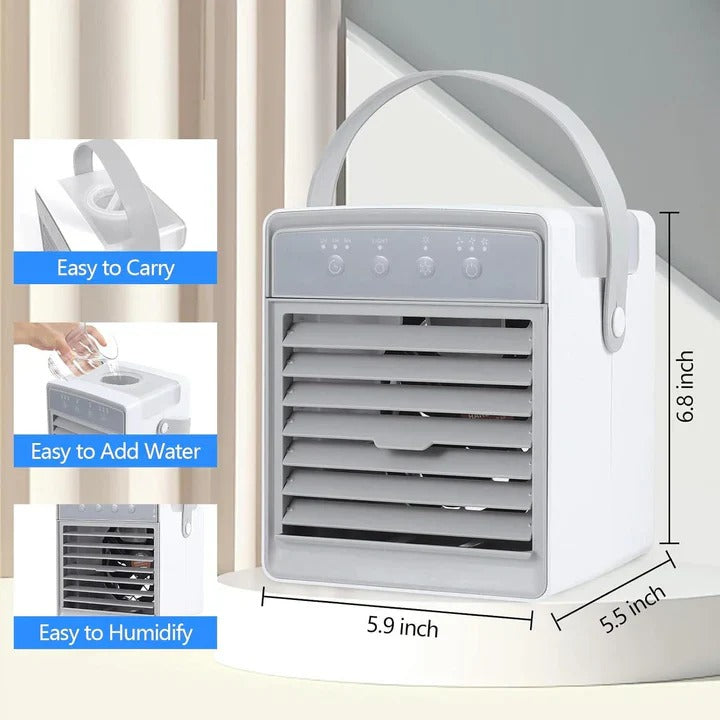 Portable Air Conditioner with Adjustable Fan Speeds and Compact Design