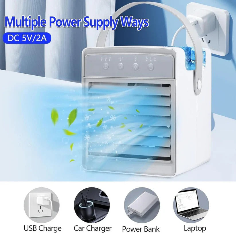 Portable Air Conditioner with Adjustable Fan Speeds and Compact Design