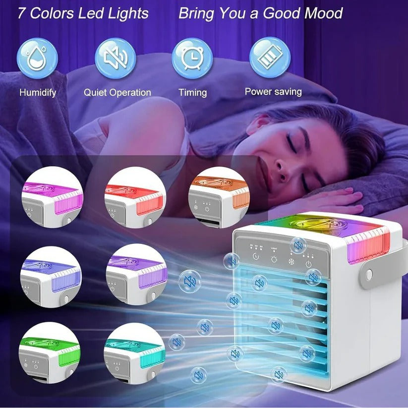 Portable Air Conditioner with Adjustable Fan Speeds and Compact Design