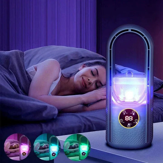 Portable Air Conditioner with Blade-Free Design and Silent Operation