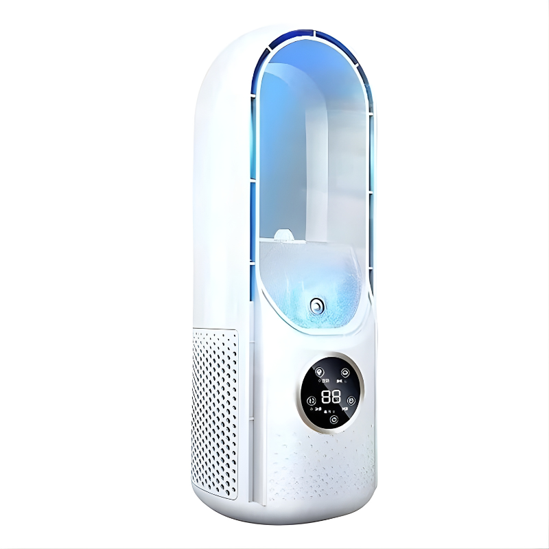 Portable Air Conditioner with Blade-Free Design and Silent Operation