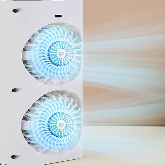 Portable Air Conditioner with Cooling Spray and Desk Fan