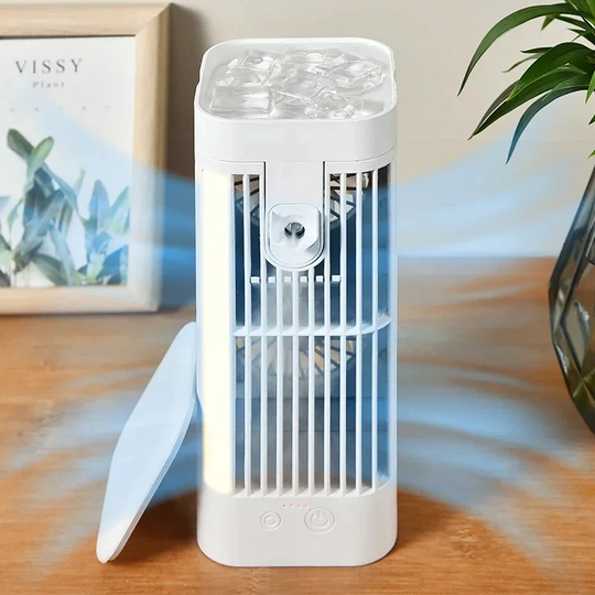 Portable Air Conditioner with Cooling Spray and Desk Fan