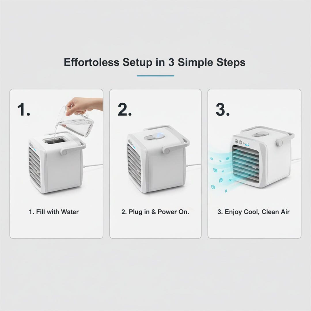 Portable Air Conditioner with Humidifier and Air Purifier