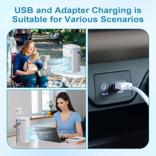 Portable Air Cooler with Adjustable Settings and Compact Design