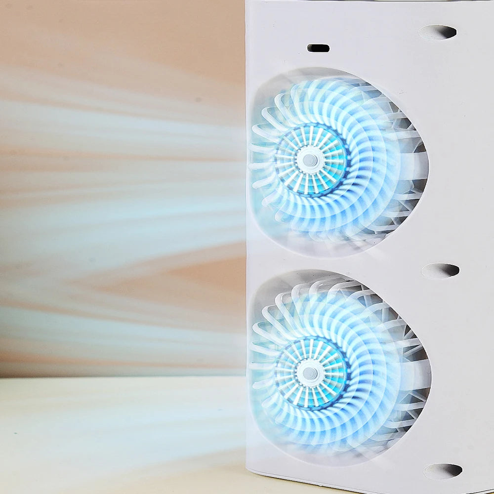 Portable Air Cooler with Desk Fan and Spray Mist