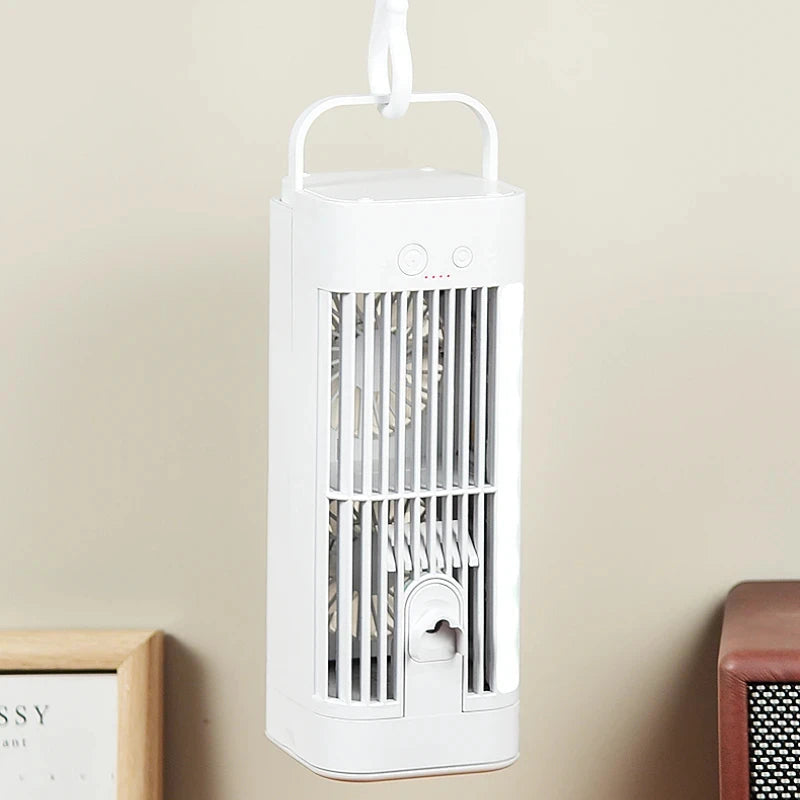 Portable Air Cooler with Desk Fan and Spray Mist