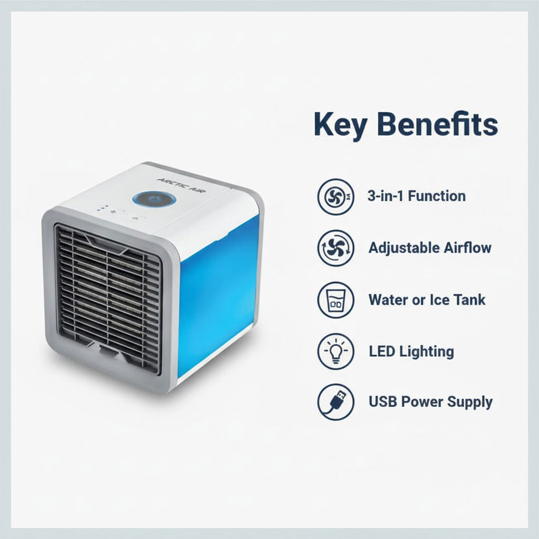 Portable Air Cooler with Humidifier and Purifier
