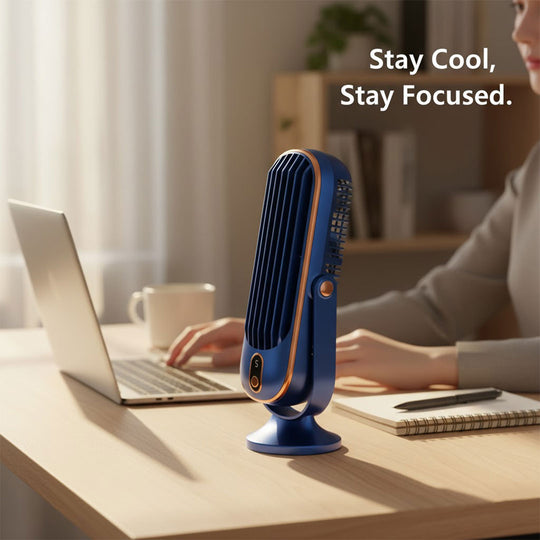 Portable Air Cooler with USB Rechargeable Battery and Desktop Design