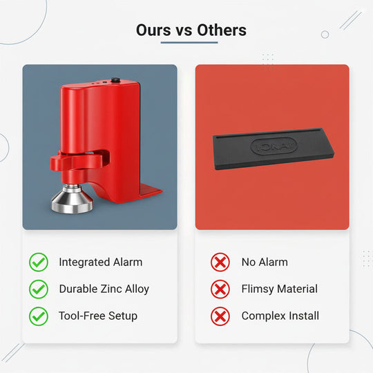 Portable Door Lock with Alarm System and Travel Use