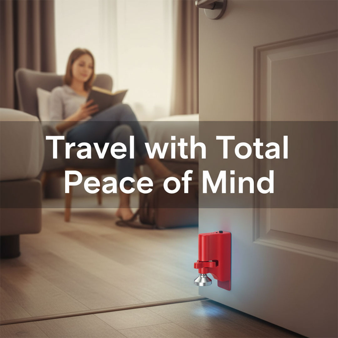 Portable Door Lock with Alarm System and Travel Use