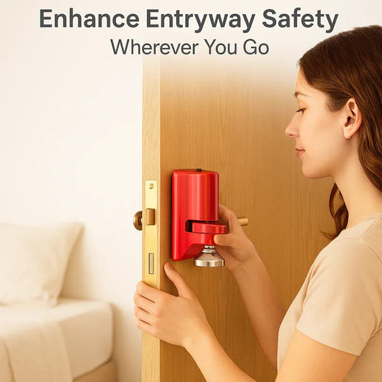 Portable Door Lock with Alarm System and Travel Use