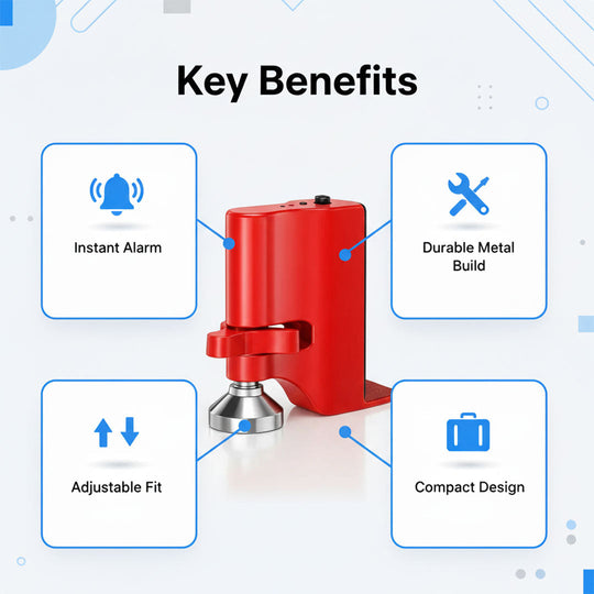Portable Door Lock with Alarm System and Travel Use