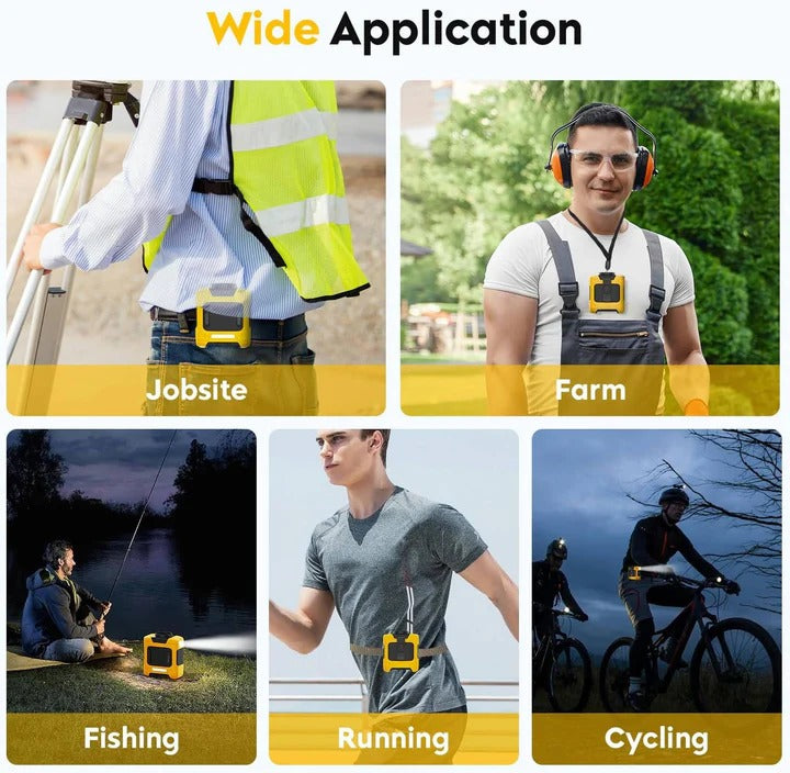 Portable Fan with Rechargeable Battery and LED Light