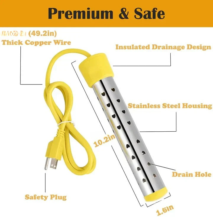 Portable Water Heater with Fast Heating and Compact Design