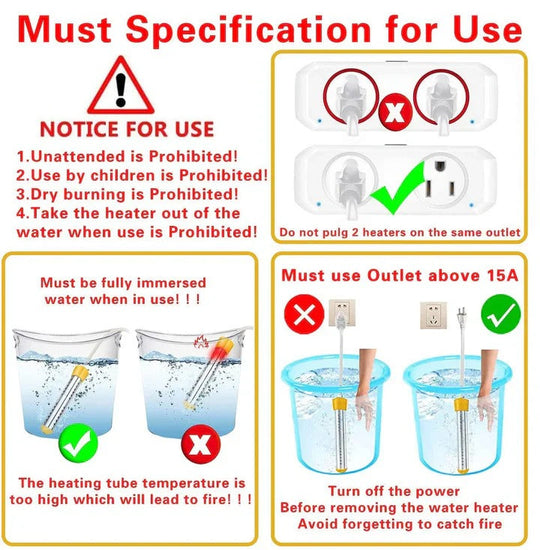 Portable Water Heater with Fast Heating and Compact Design