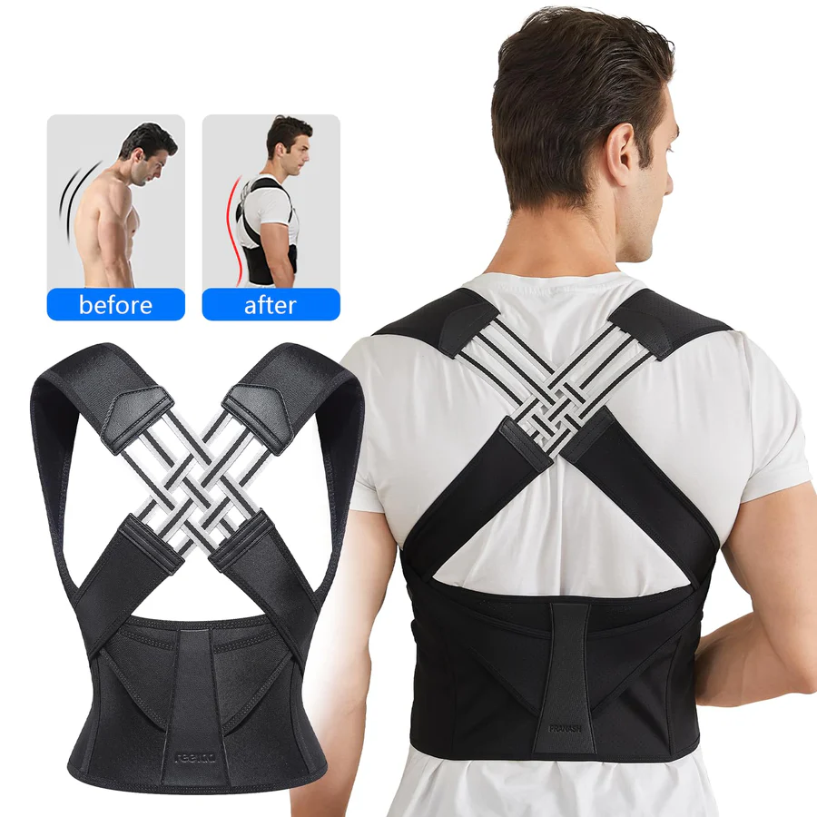Posture Corrector with Adjustable Straps and Back Support