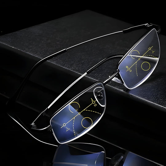 Progressive Glasses with Adaptive Lenses and UV Protection