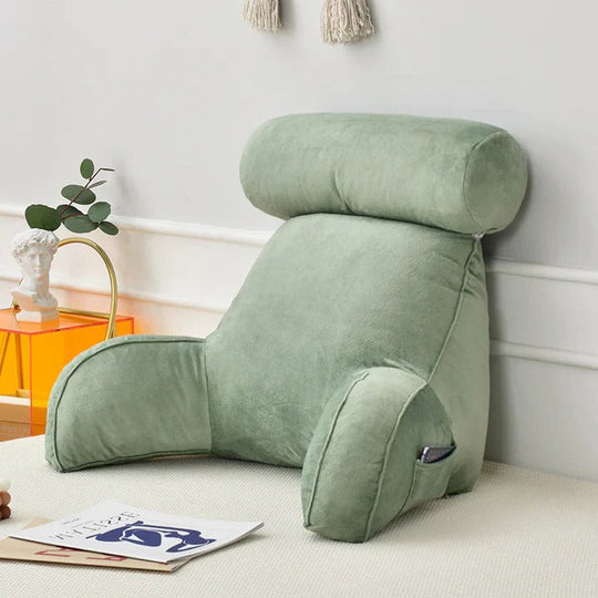 Reading Pillow with Armrests and Back Support