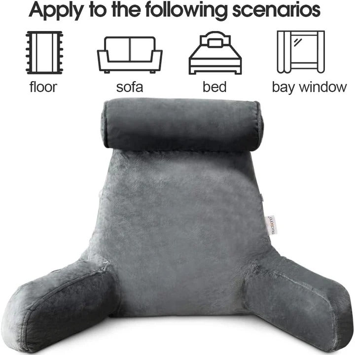 Reading Pillow with Armrests and Back Support