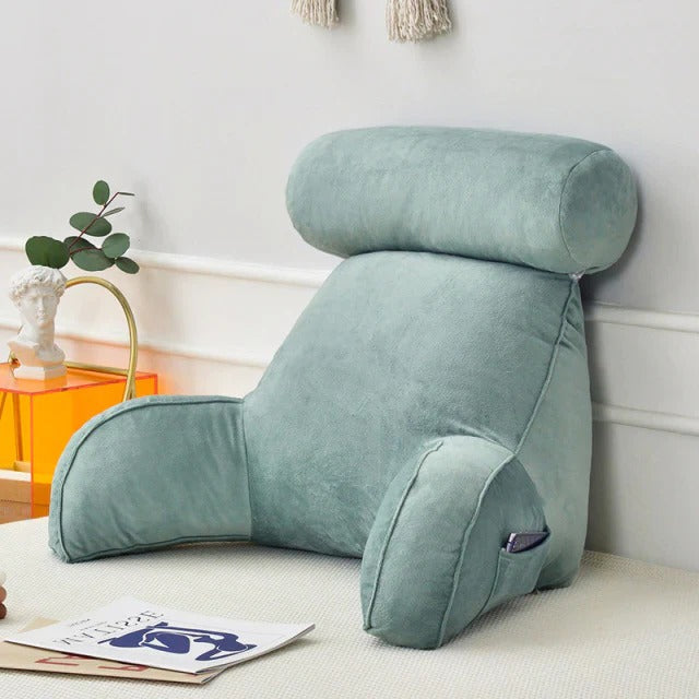 Reading Pillow with Armrests and Back Support
